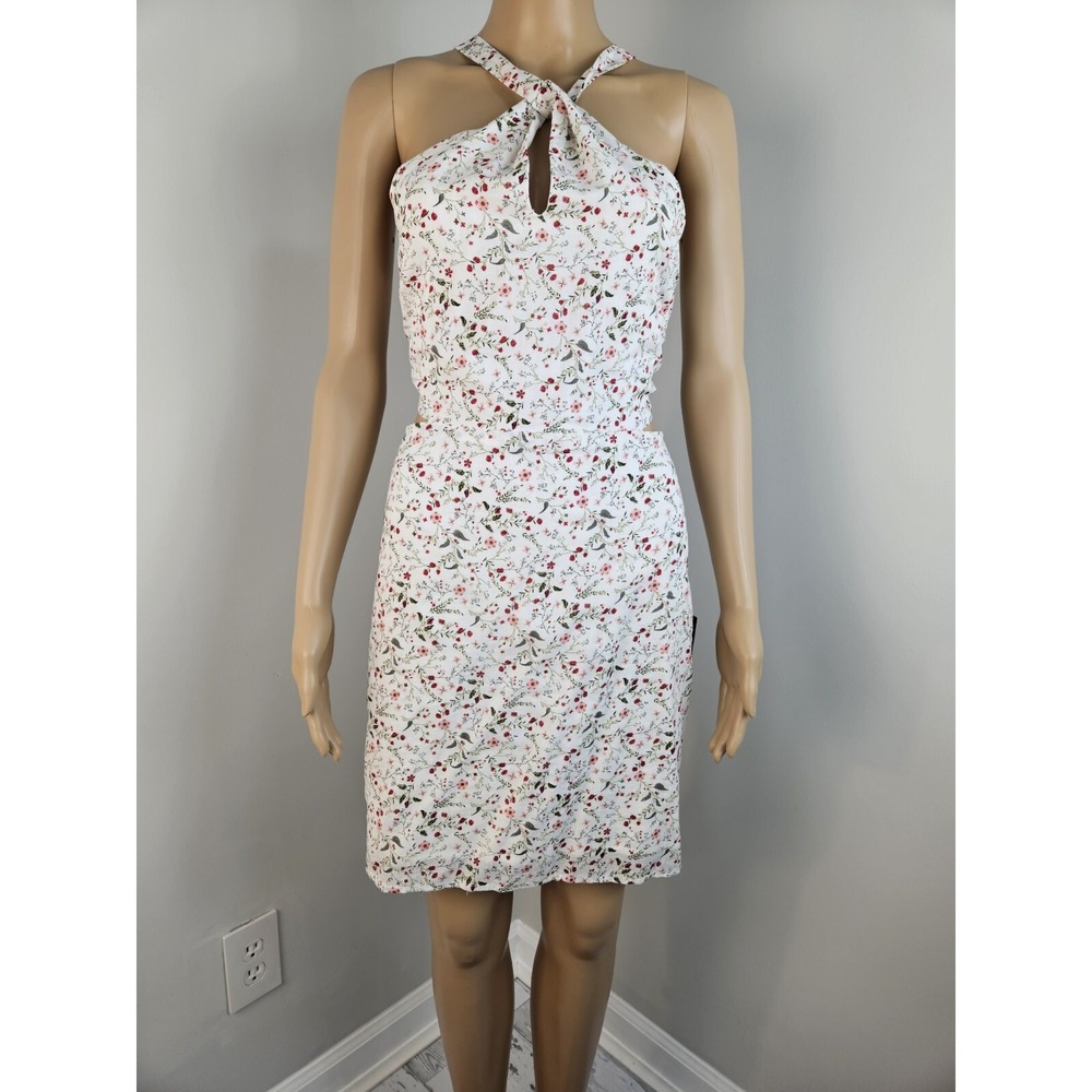 Lulus Mini Dress White Floral Vacation Summer Womens Large‎